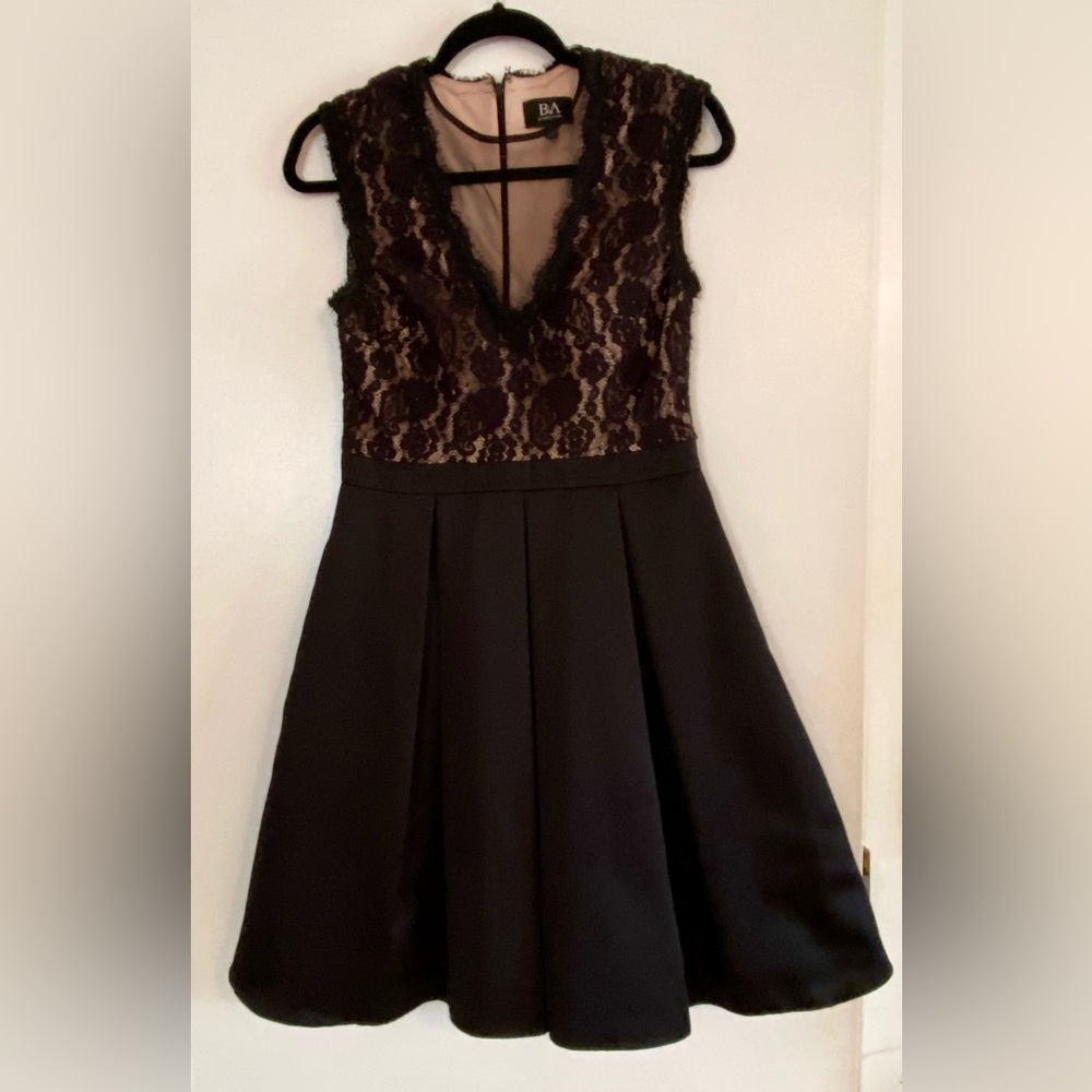 Betsy & Adam Black Lace Dress